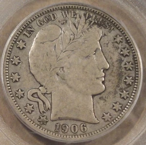 1906-O Barber Half Dollar 50c PCGS Certified VF25 - Picture 1 of 4