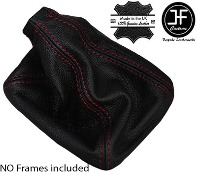 RED STITCHING MANUAL REAL LEATHER SHIFT BOOT FITS SAAB 9-5 95 1998-2010 - Image 1 of 3