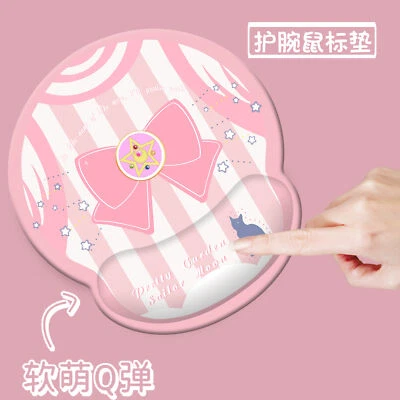 Anime Sailor Moon Pink Keyboard Wrist Rest Mouse Pad with Wrist Support MousePad - Image 1 of 4