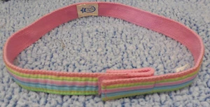 VGUC Myself Belts Pink Pastel Stripe Belt - XL (6) - Picture 1 of 7