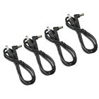 58cm 4pcs Guitar Effect Pedal DC Power Cables Male to Male 5.5x2.1mm New