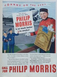 Vintage 1947 Philip Morris print ad. Philip Morris is so much better to smoke - Imagen 1 de 1