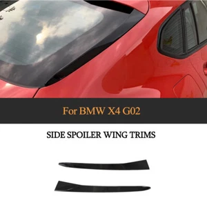Glanz Schwarz Heckspoiler Flügel Lippe SeiteSpoiler für BMW X4 G02 F98 2019-2020 - Picture 1 of 11