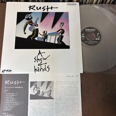 RUSH A Show Of Hands JAPAN Laser Disc LD VAL-3105 w/ INSERT 1990 issue Free S&H - Image 1 of 4