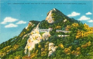 Tarjeta postal de punto de observación en Grandfather Mountain Western North Carolina - Imagen 1 de 2