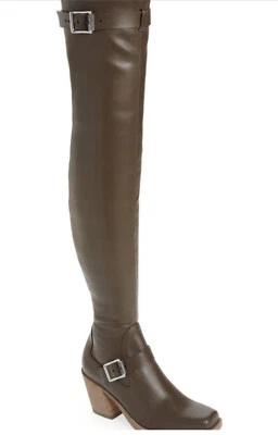 Zapato Bota Hasta el Muslo Rag And Bone Mujer Eje Talla 37 7 Tacón Color Oliva Oscuro Foto 1 de 4