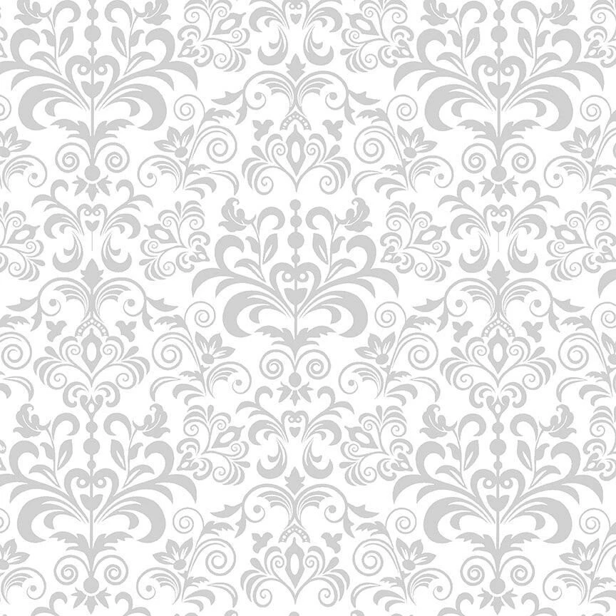 Algodão padrão damasco grande Timeless Treasures White Out C3108 - Imagem 1 de 1