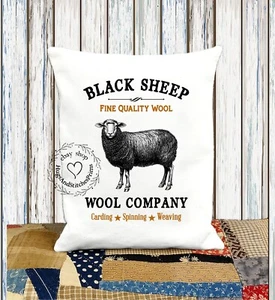 Almohada de tela decorativa Black Sheep Wool Company #1272 - Imagen 1 de 6