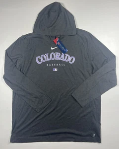 Nike Tri-Blend Colorado Rockies Lightweight Hoodie Size XL New - Picture 1 of 2