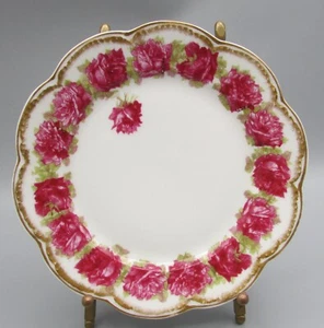 Plato de pan Haviland Drop Rose - Rosas rosas - Schleiger 55D - Imagen 1 de 3