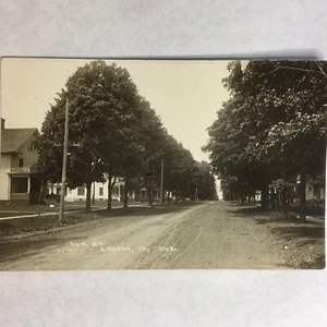 RPPC Cresco IA Elm Street Neighborhood IOWA Vintage Postcard - Picture 1 of 2