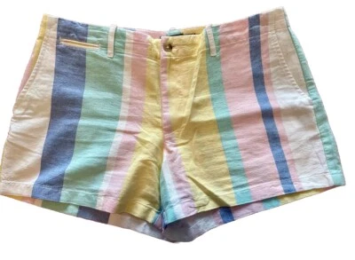 Polo Ralph Lauren Women’s Shorts Colorful Pastel Vertical Striped Size 8 - Image 1 of 4