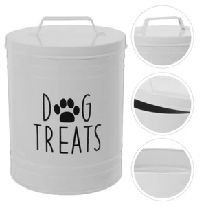 Dog Treat Tin Jar with Lid Food Storage Tank Container for Air Tight - Picture 1 of 12