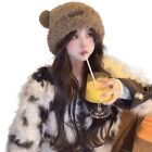 Korean Style Knitted Cap Wigs Autumn Winter Long Wavy Cap Wig  Women