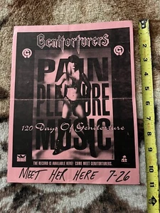 Genitorturers In Store Promo Flyer 120 Days Album Poster Handbill 80s  Jen Whip - Picture 1 of 2