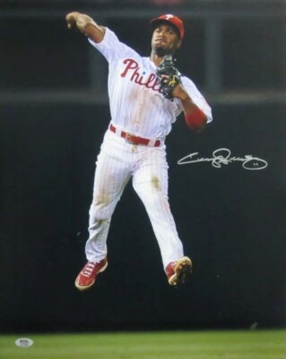 Jimmy Rollins Philadelphia Phillies Signed/Autographed 16x20 Photo PSA 192102 - Image 1 of 3