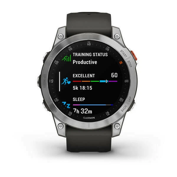 Garmin epix (Gen 2) 47mm Cassa in Slate Steel con Cinturino Sportivo in Grigio, Orologio Intelligente (010-02582-11)