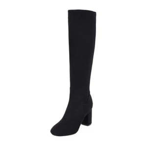 RAZAMAZA Women Knee High Boots Block High Heel Knee Boots Zip SU Black Uk 8 - Picture 1 of 6