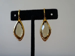 ALEXIS BITTAR BRAUNE KRISTALL TROPFENGEOMETRIE GEFORMT VERGOLDET OHRHÄNGER.  - Bild 1 von 9