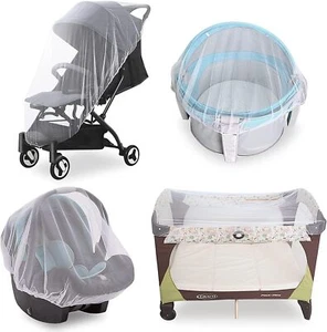 Baby Mosquito Net for Stroller, Car Seat, Bassinet, Crib - 2 Pack - Picture 1 of 7