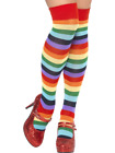 1980s 80's Clown Socken Multi Gestreift Kostüm Clown Strümpfe Clowns