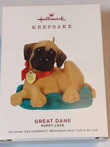 Hallmark Keepsake Ornament Great Dane Dog 29th in Puppy Love Series New 2019 - Bild 1 von 2