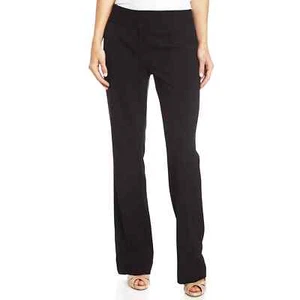 Kenneth Cole Amanda Pants Womens 14 Short Black Wide Leg Trouser Stretch NEW - Picture 1 of 10