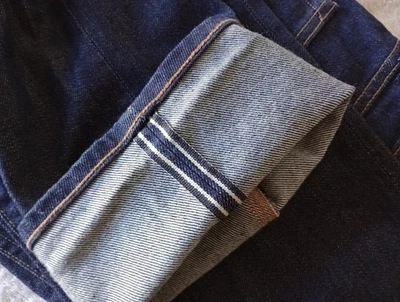 Levi's Made & Crafted 502 taper blue selvedge jeans *MEASURES max. 39W x 31.5L* - Image 1 of 4