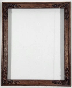 Vintage Oak Ornate Corners 8x10 Wood Frame Country Farmhouse Victorian Gallery - Picture 1 of 5