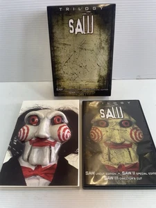 SAW Trilogy Limited Edition Puppet Head Horror DVD Box Set 6 Disc Complete Set - Picture 1 of 9