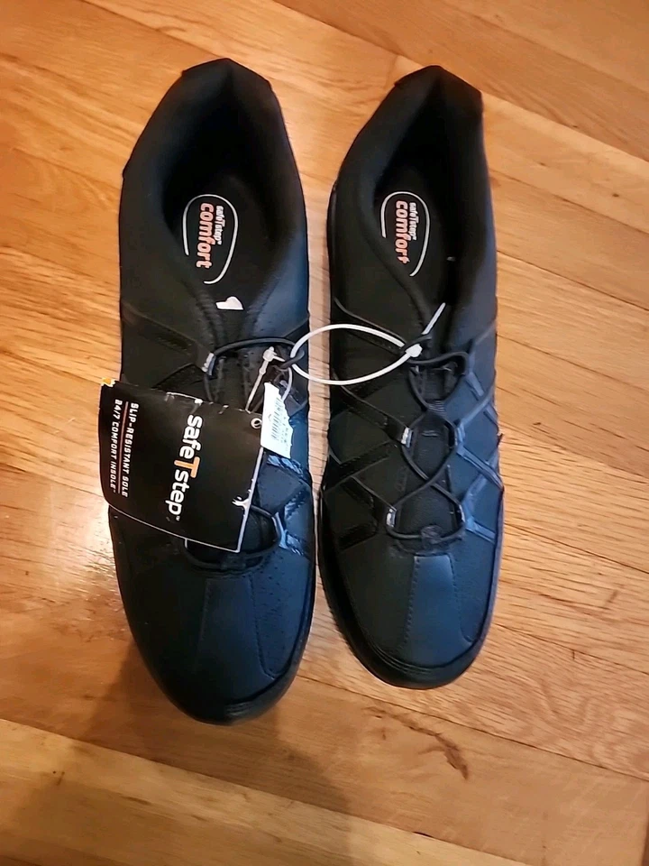 Женские туфли-слипоны Safe T Step Alidra черные нескользящие размер 13 - Изображение 1 из 4