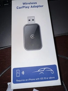 Wireless CarPlay Adapter for iPhone, Convert Wired to Wireless Apple CarPlay New - Afbeelding 1 van 2