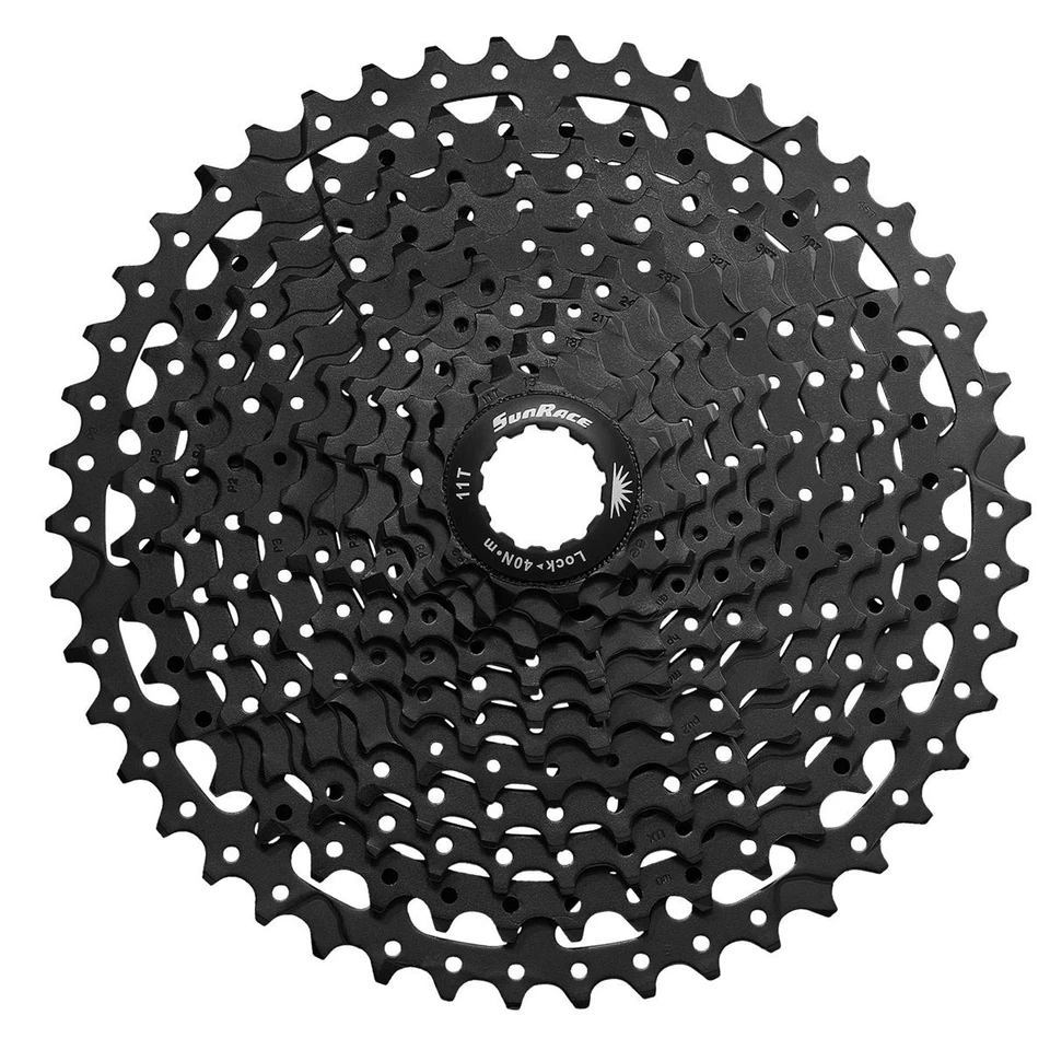 SunRace - CSMS2 MTB Cassette 10 velocidades, 11-46 dientes - Negro - Compatible con Shimano