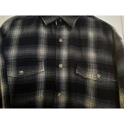 Unionbay BLK Plaid Flannel Shirt Jacket Button Up Long Sleeve Mens Size Largek - Image 1 of 4