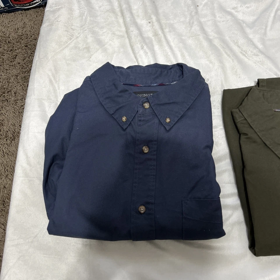 NWT Lot Of 2 Covington Men’s L/S Dress Shirt Sz XL — 第 1/4 张图片