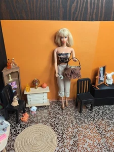 Vintage Barbie Clone Outfit - Capris, Bow Shoes + Mini Brands Purse, Top + - Picture 1 of 24