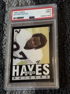 Tarjeta de fútbol americano Topps 1985 PSA 9 Los Angeles Raiders Lester Hayes - Imagen 1 de 1