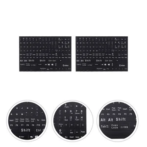 2 Sheets English Keyboard Stickers Computer Cover Letter and Number Laptop - Afbeelding 1 van 12