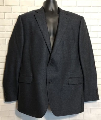 New Saks Fifth Avenue Black Label Men's Blue Slim Fit Wool Blazer Jacket 46R - Image 1 of 4