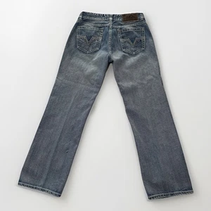 Pantalones de mezclilla rectos relajados Rock and Roll vaqueros de doble barril para hombre talla 33x32 - Imagen 1 de 24