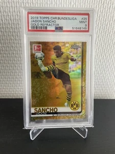 Jadon Sancho Topps Chrome Bundesliga 2019 Gold Refractor /50 - Bild 1 von 2