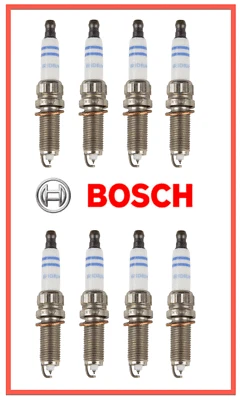 8 Spark Plugs OEM Fine Wire Double Iridium Bosch ZR6SII3320 for Benz 0041598103 - Image 1 of 2