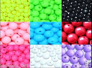 6mm - 30mm  round spherical acrylic beads choice of colours, sizes jewel making - Picture 1 of 24