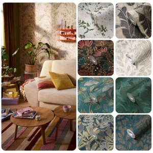 Natur Tapete Blätter Optik Floral Dschungel Design Stilistisch Farbe Bunt Grün - Bild 1 von 34