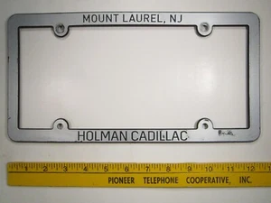 PLASTIC License Plate DEALER Car Tag Frame HOLMAN CADILLAC Mount Laurel NJ 14R1 - Picture 1 of 1