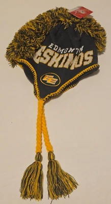 Edmonton Eskimos 罕见 Reebok 复古全新带标签男式中号/大号男孩 8-20 冬季帽子 — 第 1/4 张图片