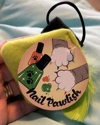 New Handmade "Crochet Kitty’ Feather Catnip Filled "Nail Pawlish” CAT TOY - Image 1 of 4