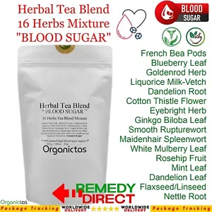 Herbal ANTI DIABETIC TEA 100g 16 Herbs Blood Sugar Formula Lower Control Balance - Picture 1 of 9