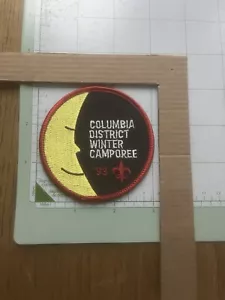 Columbia District Winter Camporee 1993 - BSA Scout Patch - Cincinnati Ohio - Picture 1 of 2
