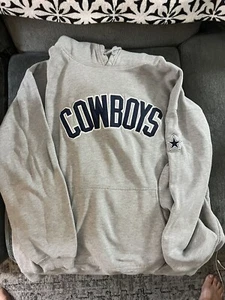 DALLAS COWBOYS Reebok Grey Pullover Hoodie Size XL - Picture 1 of 9